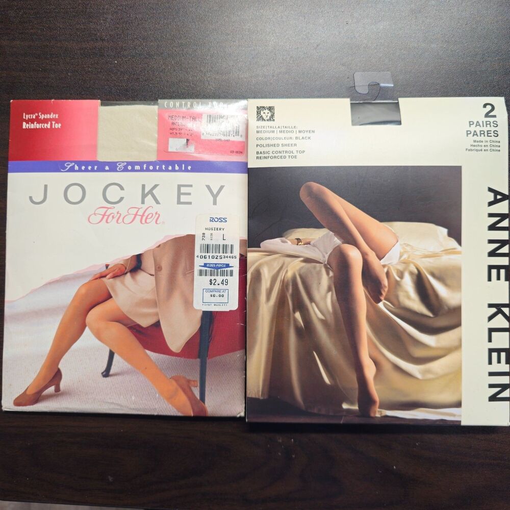 Jockey Anne Klein Hosiery Lot Medium Tall Control Top Sheer NIP